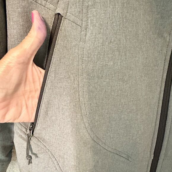 The North Face Windwall Jacket Adult Womens Med.  Gray Full Zip Mock Neck Casual - Picture 7 of 16